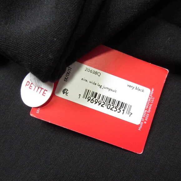 NWT Spanx 20638Q AirEssentials Long Sleeve Wide Leg Jumpsuit in Black 1X Petite - Picture 4 of 5